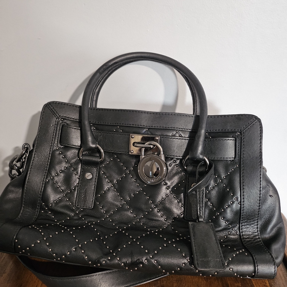 Michael Kors Black Quilted Leather Handbag